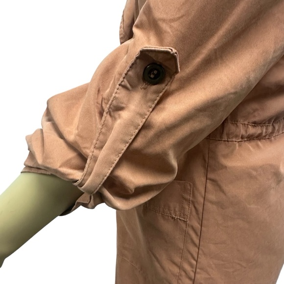 Love Tree Hooded Lightweight Roll Tab Sleeves Drawstring Waist Jacket Womens S - Picture 5 of 13